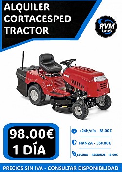 ALQUILER CORTACESPED TRACTOR