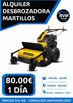 ALQUILER DESBROZADORA DE MARTILLOS GARLAND