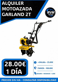 ALQUILER MOTOAZADA GARLAND 2TPOS