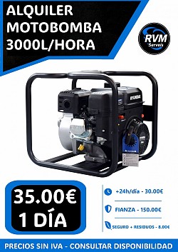 ALQUILER MOTOBOMBA A GASOLINA 2