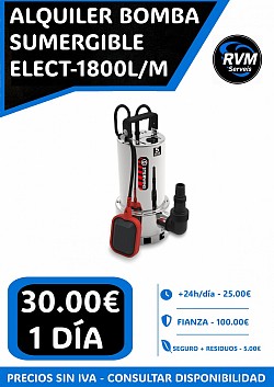 ALQUILER BOMBA SUMERGIBLE ELÉCTRICA