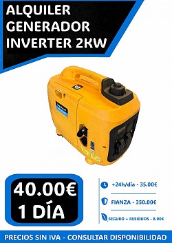 ALQUILER GENERADOR INVERTER