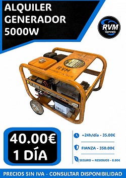 ALQUILER GENERADOR 5000W