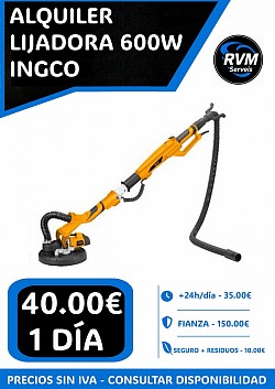 ALQUILER LIJADORA DE PARED