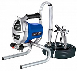 313.00€ IVA INCL. - La HYEPA300 de HYUNDAI es una estación de pintura de 650W y hasta 3000 PSI, con caudal regulable de 1,1 l/min. Ligera y fácil de usar, incluye pistola, manguera y boquilla estándar 517. Perfecta para aplicar látex, esmaltes o resinas acrílicas en proyectos de construcción y automoción.